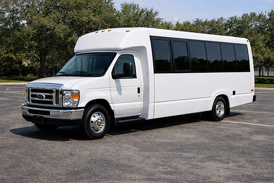 18-passenger minibus available for charter in Palm Desert, CA